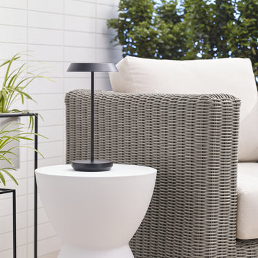 Portable Black LED Table Lamp: Tepa Accent Lamp by Visual Comfort - Rechargeable and Dimmable