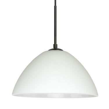 Besa Tessa bell-shaped pendant featuring an opal matte glass shade with soft diffused illumination