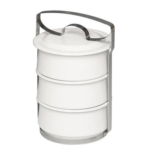 Three-Tier Enamel Food Container by Riess