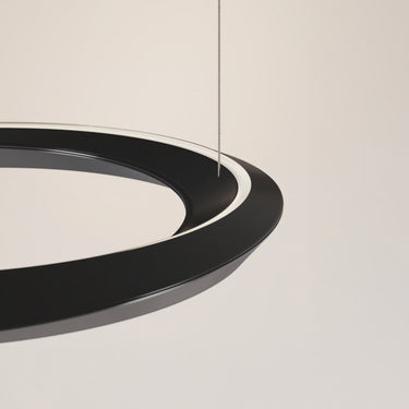 Contemporary Italian LED ring chandelier for dining room by Lodes