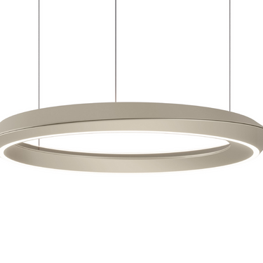 Modern asymmetrical LED pendant light with slim profile by Lodes