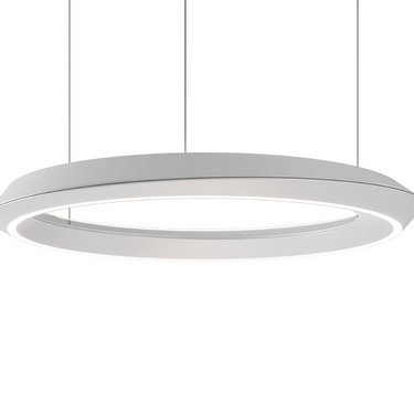 Tidal ring LED ceiling fixture in champagne finish for modern interiors