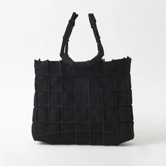 Tile Knit Bag, Black — Mate Mono, view 1