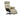 Cement abric Scandinavian lounge chair with memory foam seat and adjustable headrest for full-body comfort