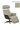 Conform Sweden ergonomic recliner chair with adjustable backrest and footstool in cement leather finish