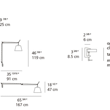 Contemporary clamp-on desk lamp with long arm reach and warm LED light for designers and creatives