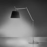 Tolomeo Mega Outdoor floor lamp with 50cm Paola Lenti shade for patio and garden lighting