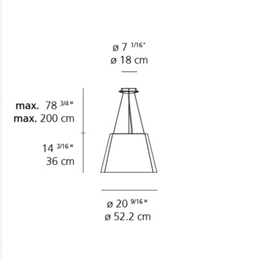 Outdoor Tolomeo Mega suspension lamp 3000K LED IP65 rated for hotel courtyards