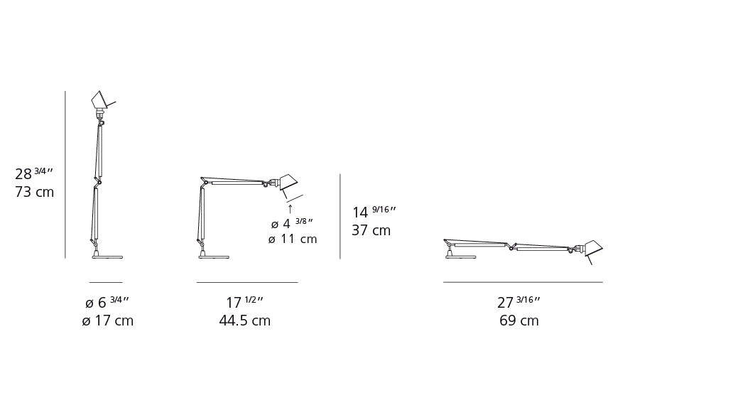Tolomeo Micro Table With Base Gold 0011868A | Loftmodern 2