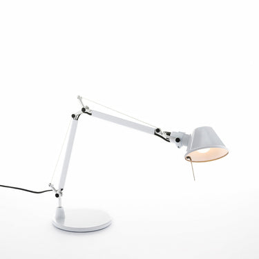 Modern Artemide Tolomeo Micro adjustable desk lamp  for task lighting in White