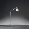 Adjustable Tolomeo reading floor lamp with aluminum arms and parchment shade for modern home or office lighting 