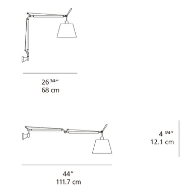 Designer Tolomeo Shade Wall Light with Adjustable Arm – Ideal for Hotels and Home Offices