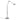 Tolomeo Classic LED floor lamp with motion sensor and adjustable aluminum arm by Artemide