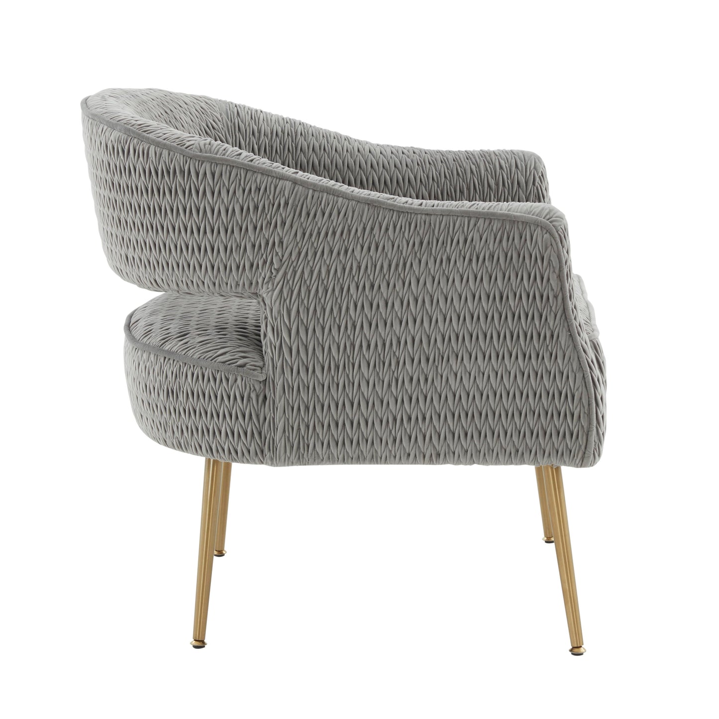 Tov Furniture Diana Grey Velvet Accent Chair