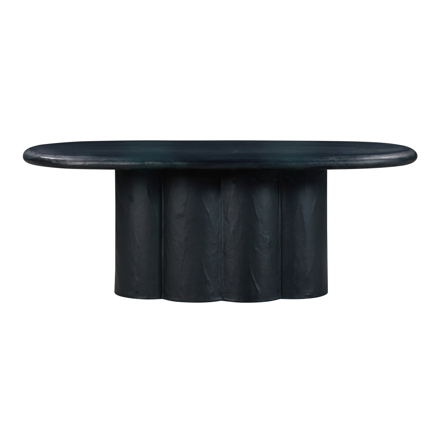 Tov Furniture Elika Black Faux Plaster Oval Dining Table