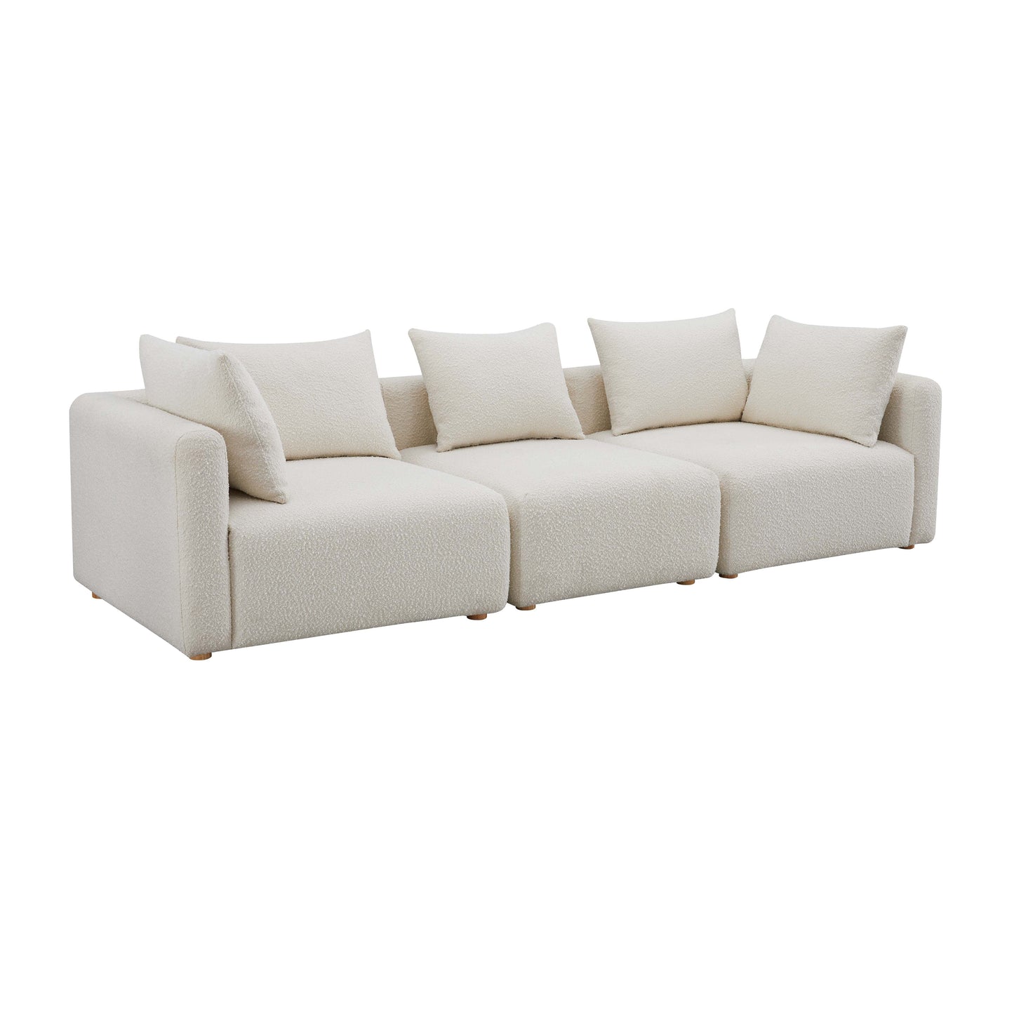 Tov Furniture Hangover Cream Boucle Sofa