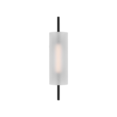Contemporary black wall sconce with integrated LED lighting