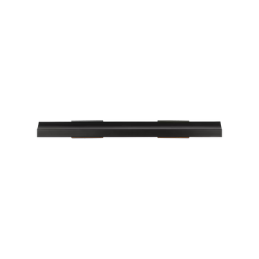 bronze LED art light Trave 24 with pivoting shade highlighting framed artwork