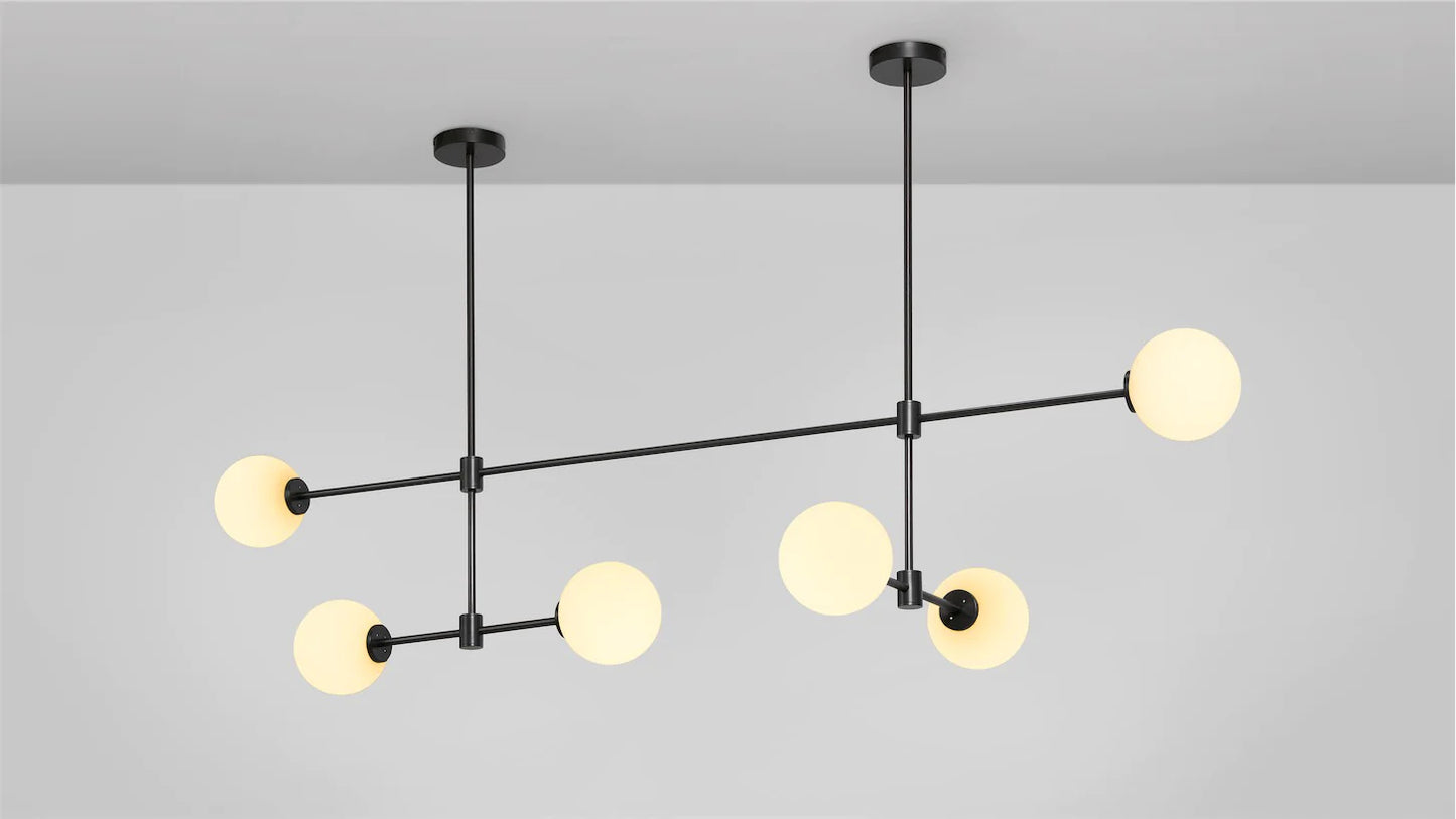 Trevi Multi Arm 6 Pendant Light by CTO Lighting