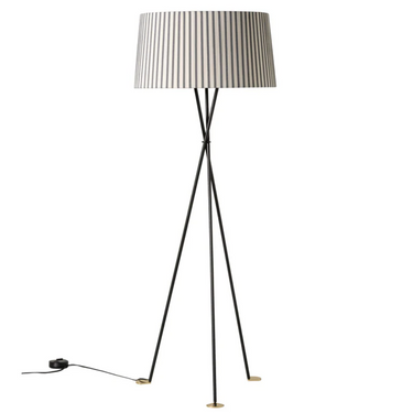 Tripode G5 tripod floor lamp with decorative striped lampshade