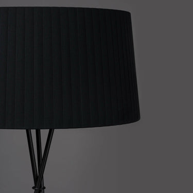 Santa and Cole Tripode G5 black ribbon floor lamp in modern living room