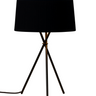 Santa & Cole Trípode M3 table lamp with black ribbon shade