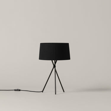 Trípode M3 black ribbon shade bedside table lamp