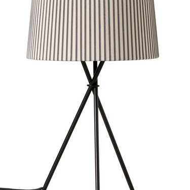 Santa & Cole Trípode M3 table lamp with Bretona stripe shade
