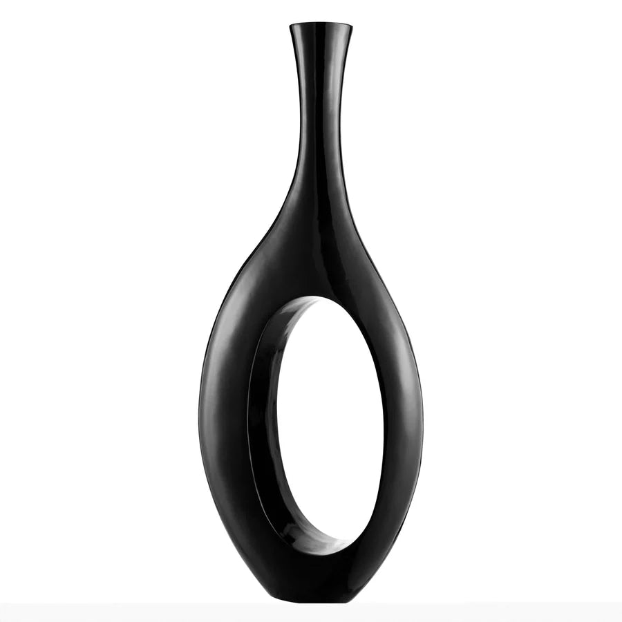 Trombone Vase Black Large  | Finesse Decor