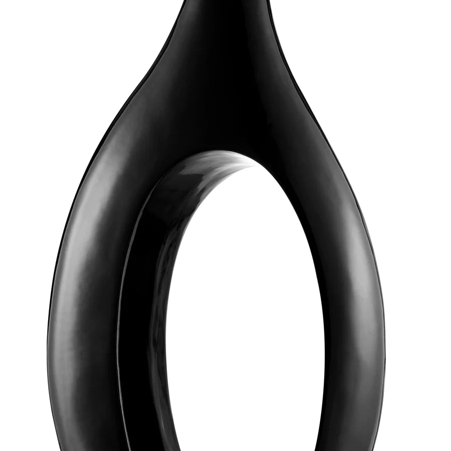 Trombone Vase Black Large  | Sculpture Decor