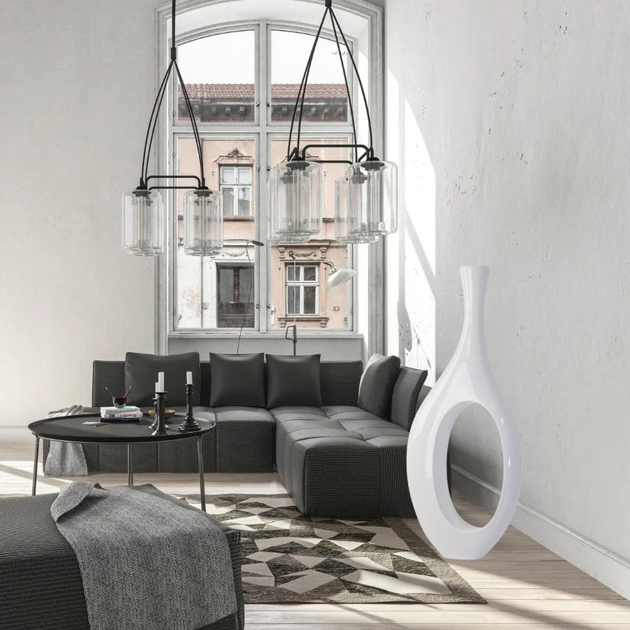 Trombone Vase White Large  | Modern Interior Decor