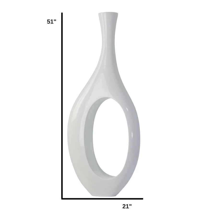 Trombone Vase White Large  | Finesse Decor 2