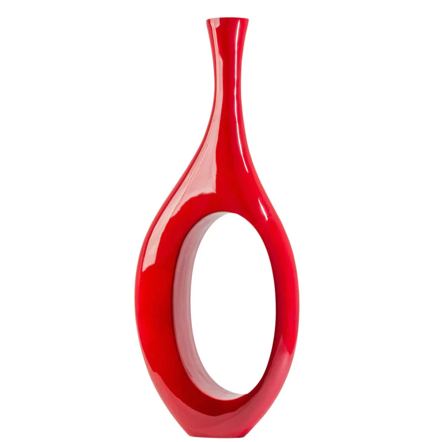 Trombone Vase Red Large  | Finesse Decor