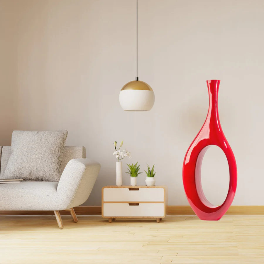 Trombone Vase Red Large  | Modern Decor