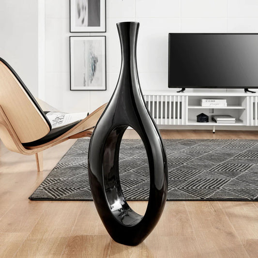Trombone Vase Black Small  | Modern Decor