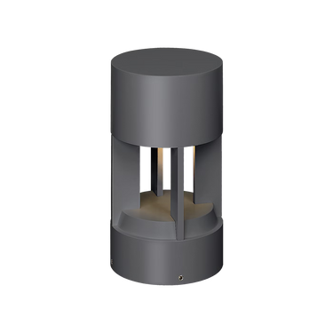 Outdoor architectural path light with integrated LED technology in charcoal finish