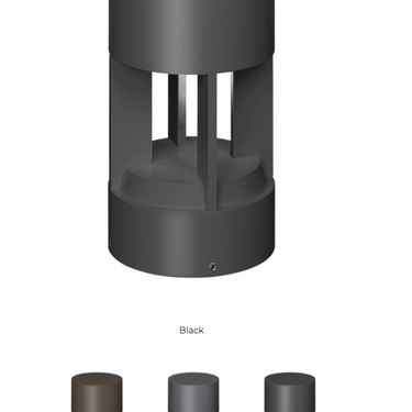 Black Turbo 12 LED landscape light for modern exterior spaces