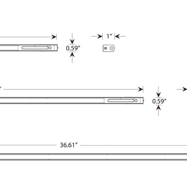 Koncept UCX Pro Under Cabinet Light For 37" Silver Pack with Luminaire Adapter