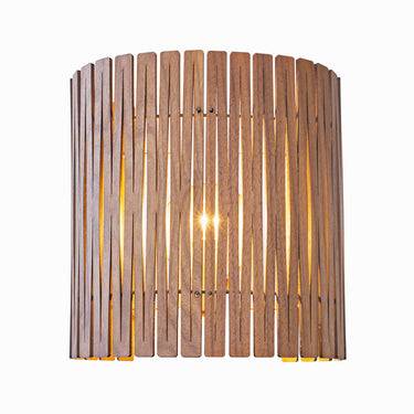Perflights S2 designer wall sconce Black Walnuy finish product shot.
