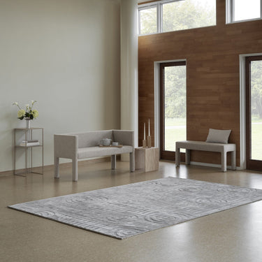 Uzu Viscose Area Rug Zinc Blomus 67026