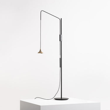 Designer floor lamp with COB LED and 2700K warm light for home office or living room