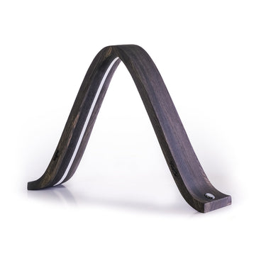 Lambda lamp by Teukho in Black, three-quarter view on white