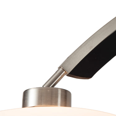 Nova of California Vaulted Arc Floor Lamp By Peter Morelli 86 1968 Design Black Wood Satin Nickel