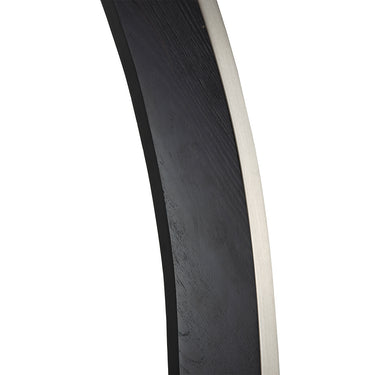 Nova of California Vaulted Arc Floor Lamp By Peter Morelli 86 1968 Design Black Wood Satin Nickel