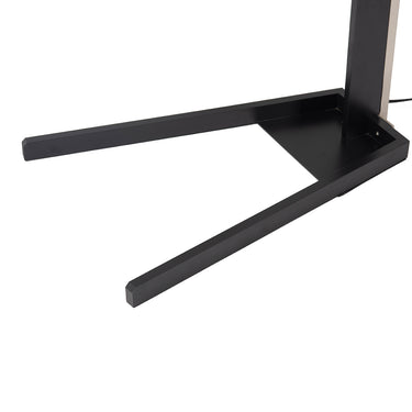 Nova of California Vaulted Arc Floor Lamp By Peter Morelli 86 1968 Design Black Wood Satin Nickel