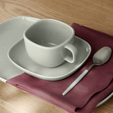 Vahlo Stoneware Coffee Cups Saucers Set Of 2 Blomus 64760