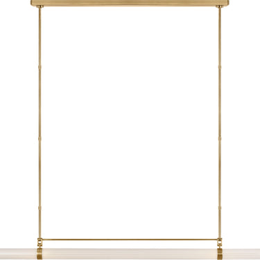 Alo X-Large Fluted Glass Linear Chandelier by AvroKO for Visual Comfort - front view