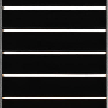 Lamel 19 Louvered Outdoor Wall Light by Kelly Wearstler for Visual Comfort - lit front view