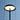 Tepa floor lamp shade lit against a blue evening backdrop
