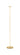 Moneta Medium floor lamp in Hand-Rubbed Antique Brass switched on